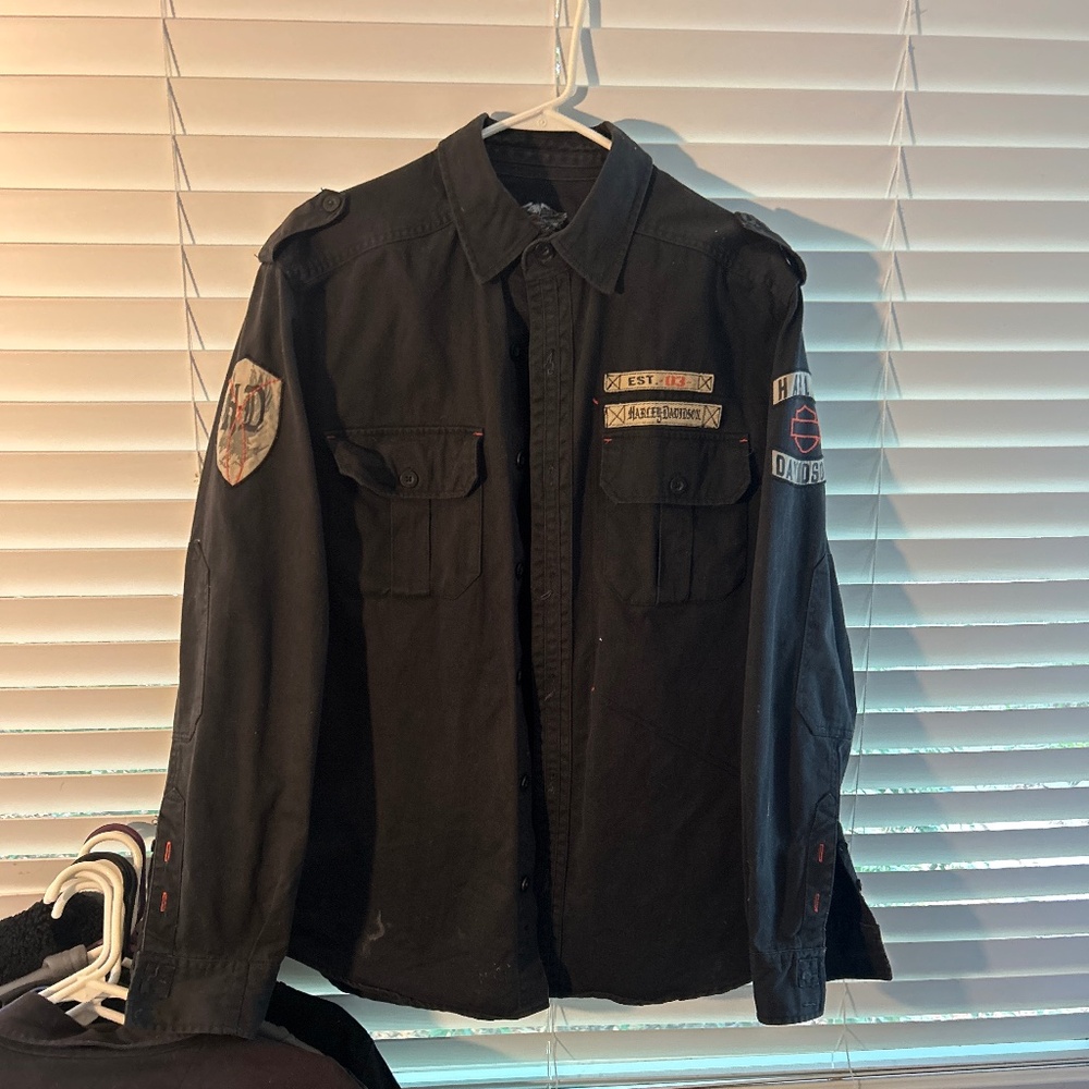 Harley Davidson button up jacket medium